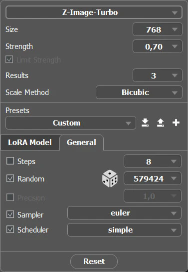 Local Generation Settings