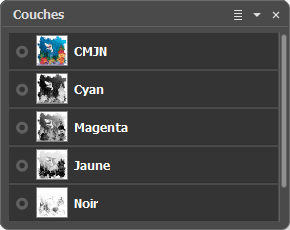 Panneau Couches pour CMJN