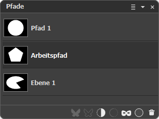 Pfade-Bedienfeld Pfade-Bedienfeld