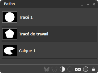 Panneau Tracés Panneau Tracés