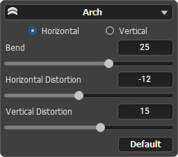 Text Warp Parameters Text Warp Parameters